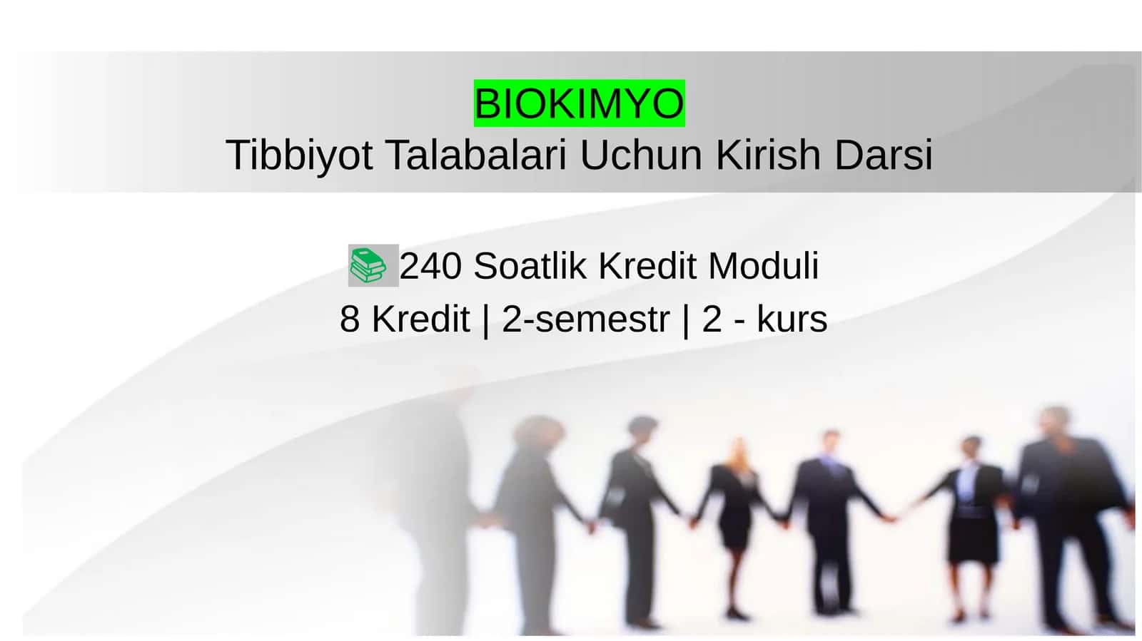 Biokimyo fani haqida umumiy tushuncha 1