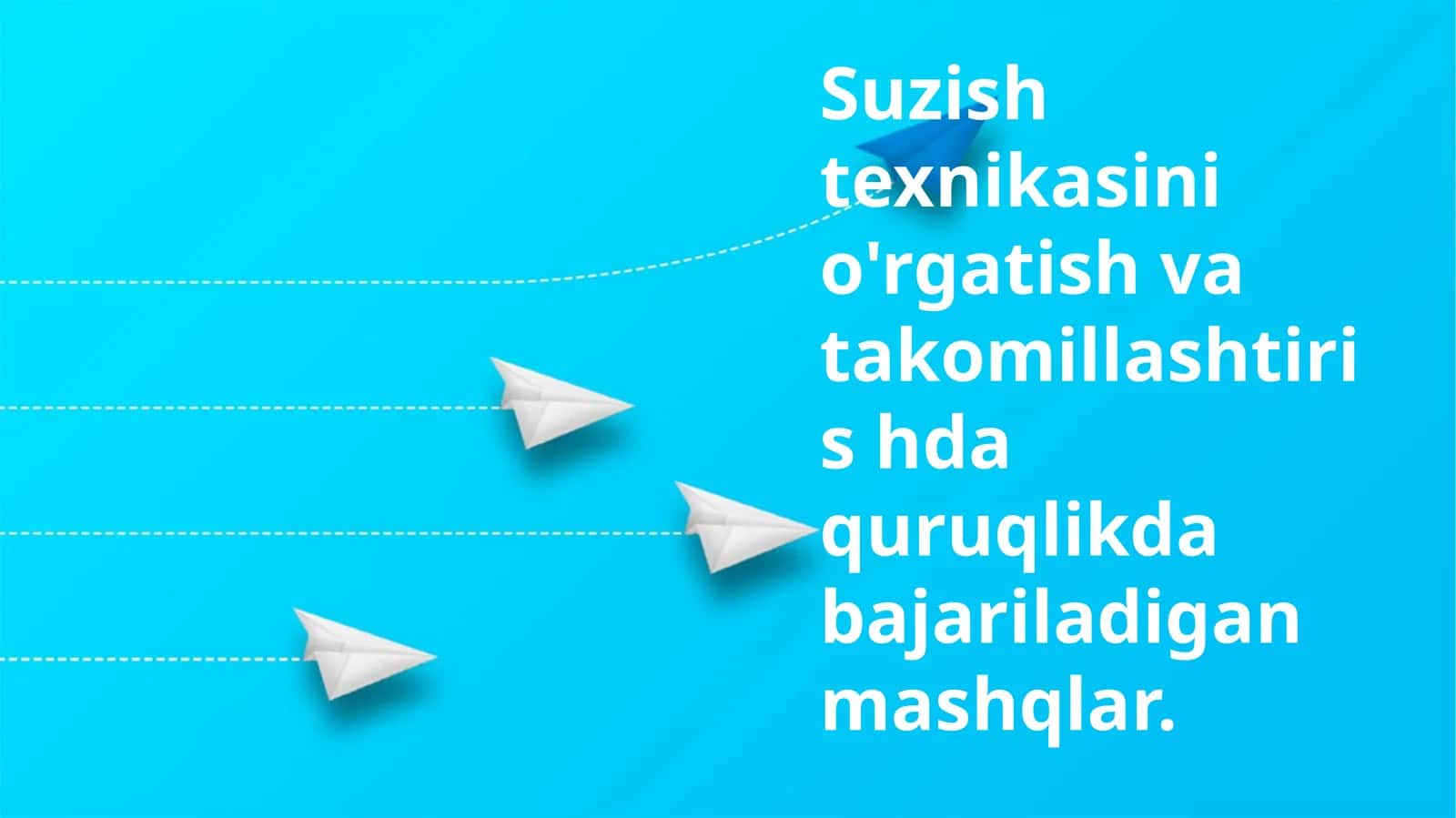 Suzish texnikasini o'rgatish va takomillashtiris hda quruqlikda bajariladigan mashqlar 1