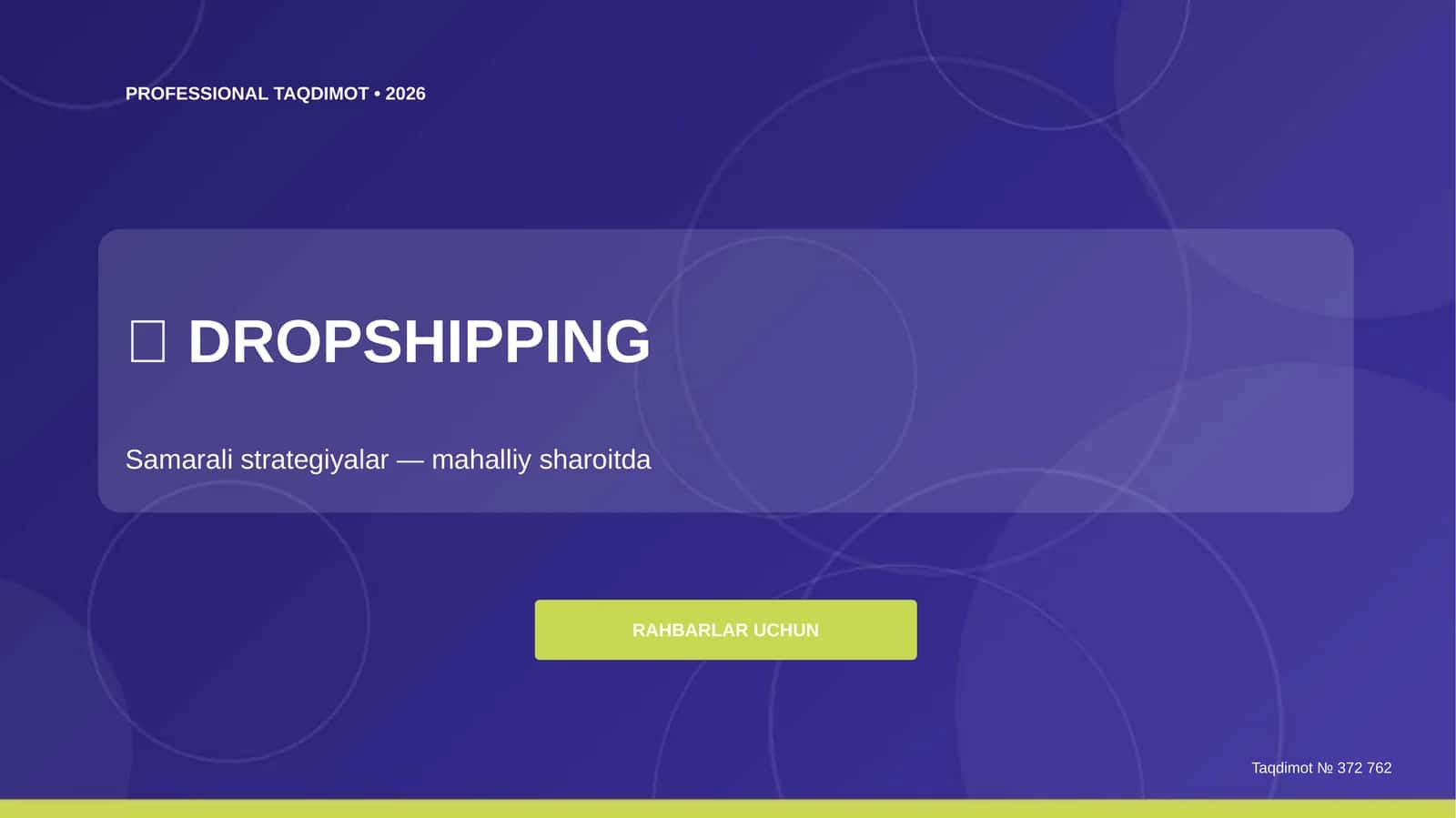 Dropshipping: samarali strategiyalar (mahalliy sharoitda) [rahbarlar uchun] 1