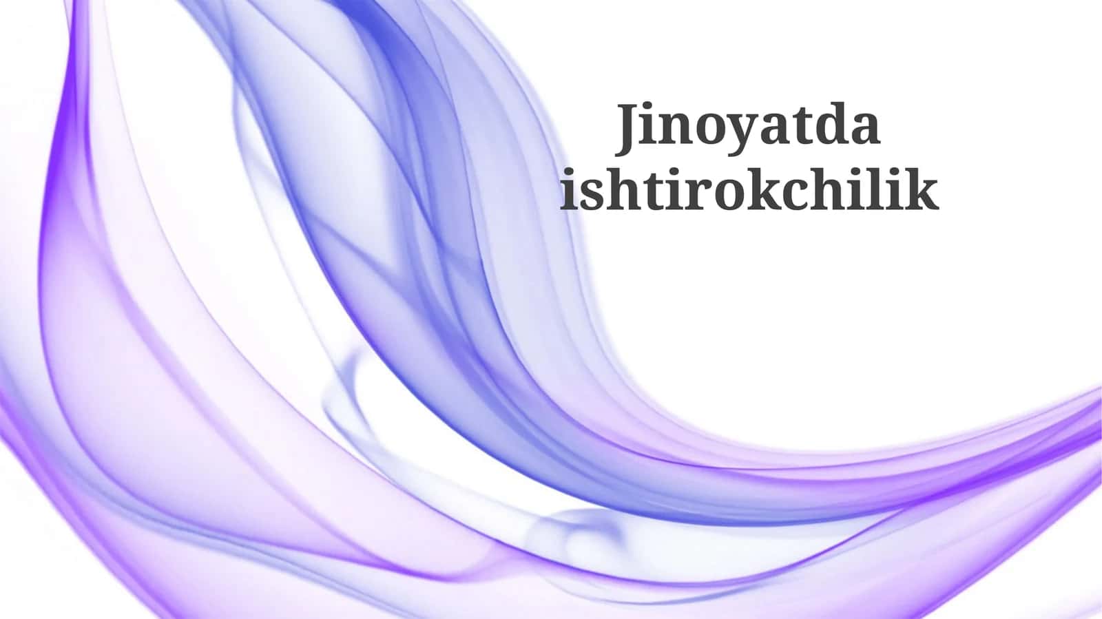 Jinoyatda ishtirokchilik 1
