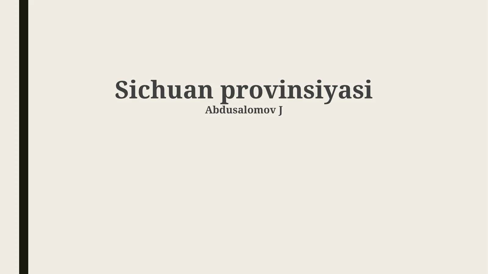 Sichuan provinsiyasi 1