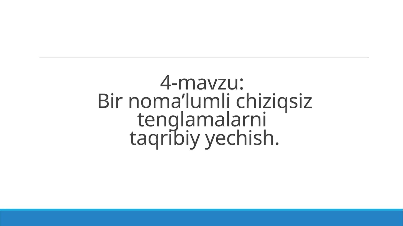 Bir noma’lumli chiziqsiz tenglamalarnitaqribiy yеchish 1