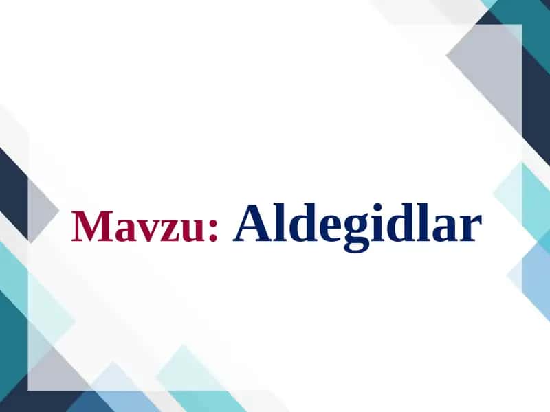 Aldegidlar 1