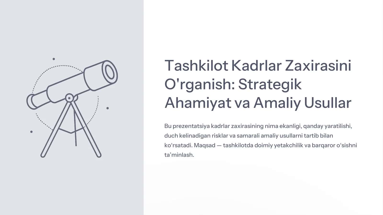Tashkilot Kadrlar Zaxirasini 1