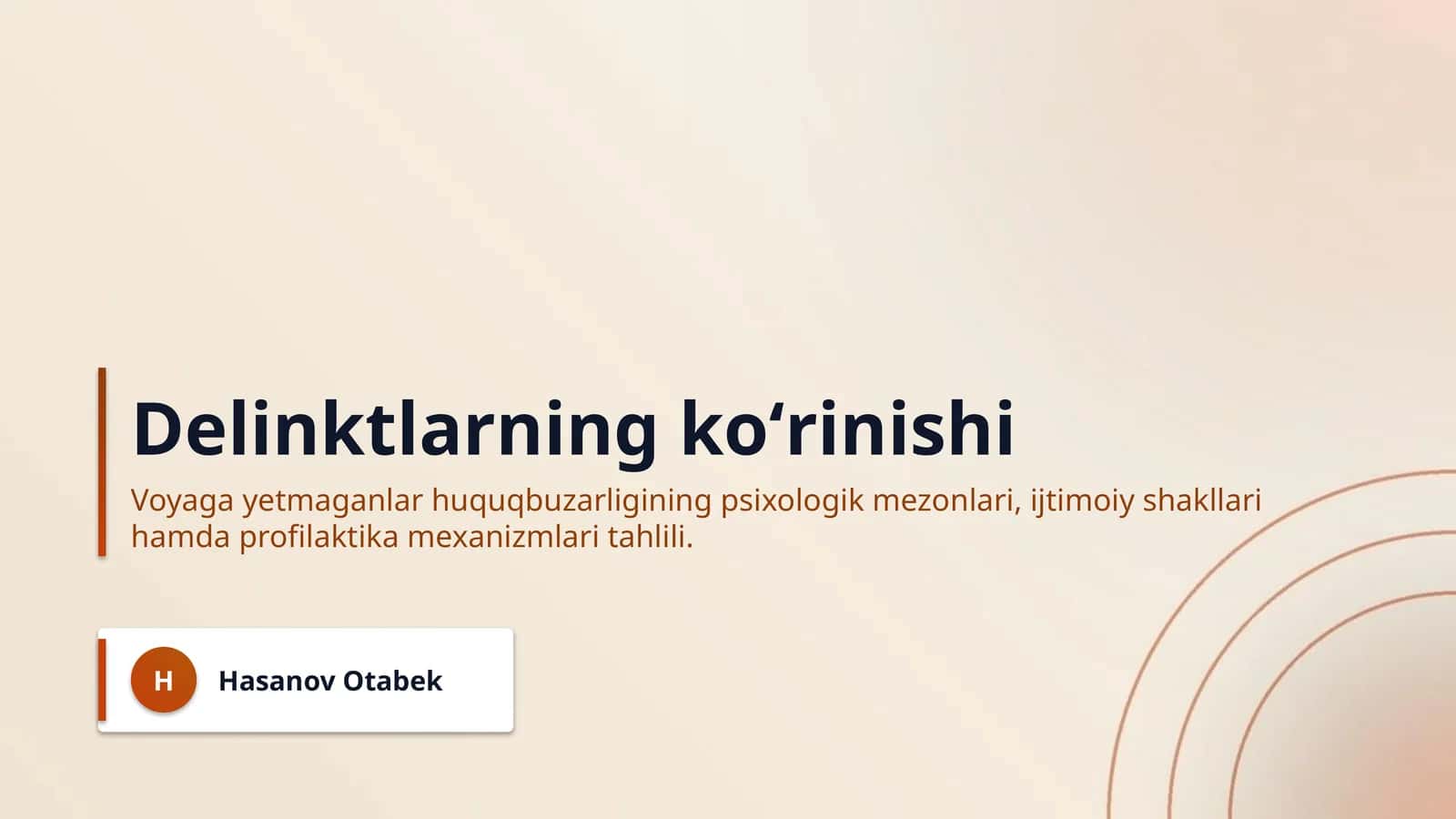 Delinktlarning koʻrinishi 1