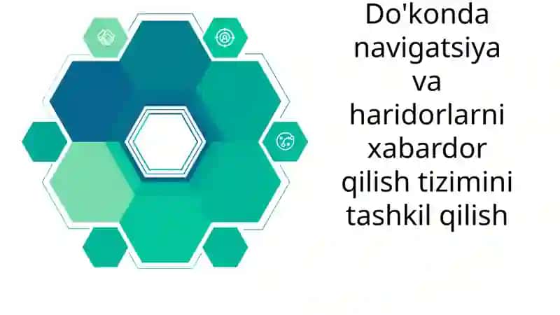 Do'kon navigatsiyasi va mijozlarni xabardor qilish tizimi