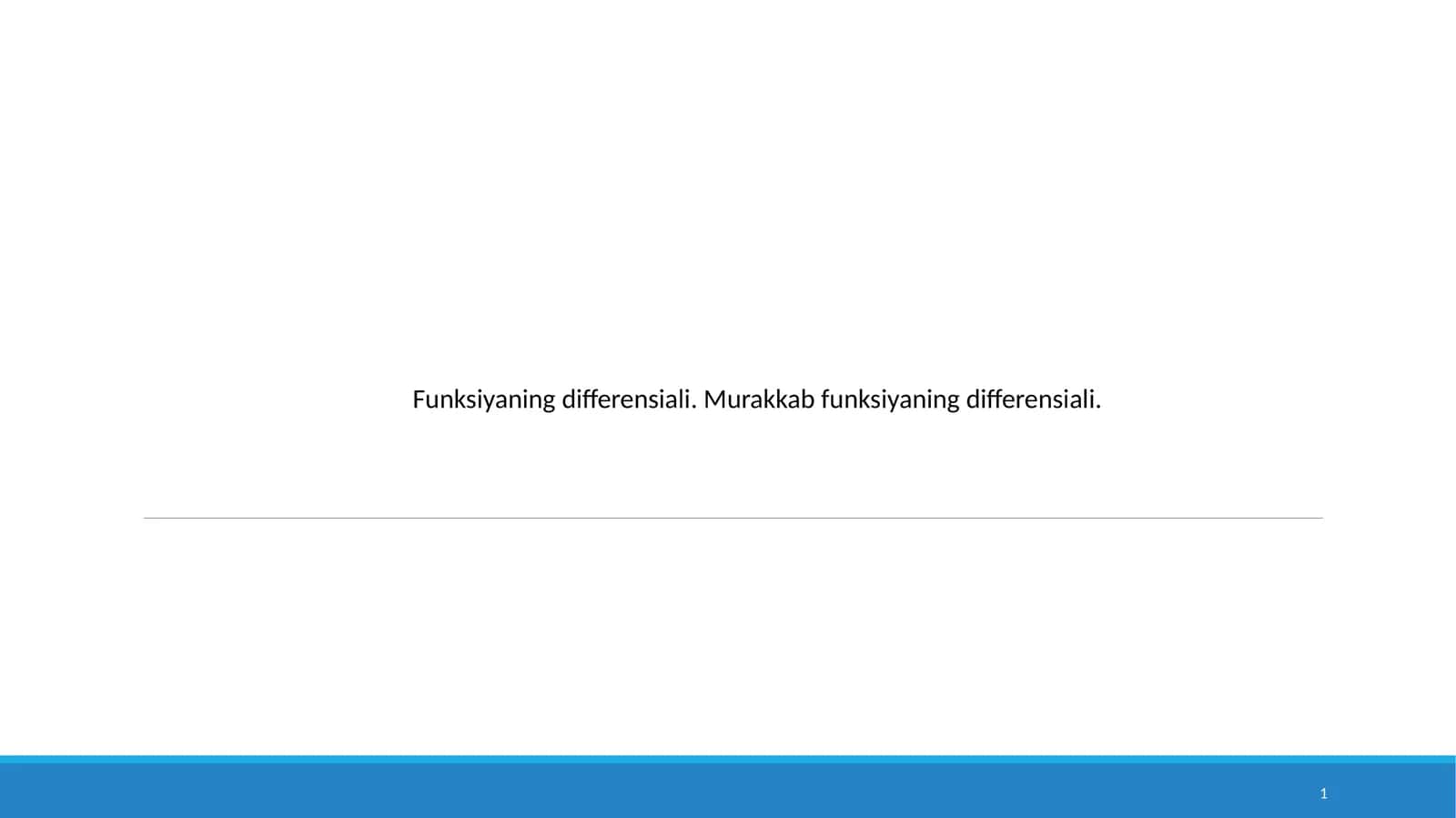 Funksiyaning differensiali 1
