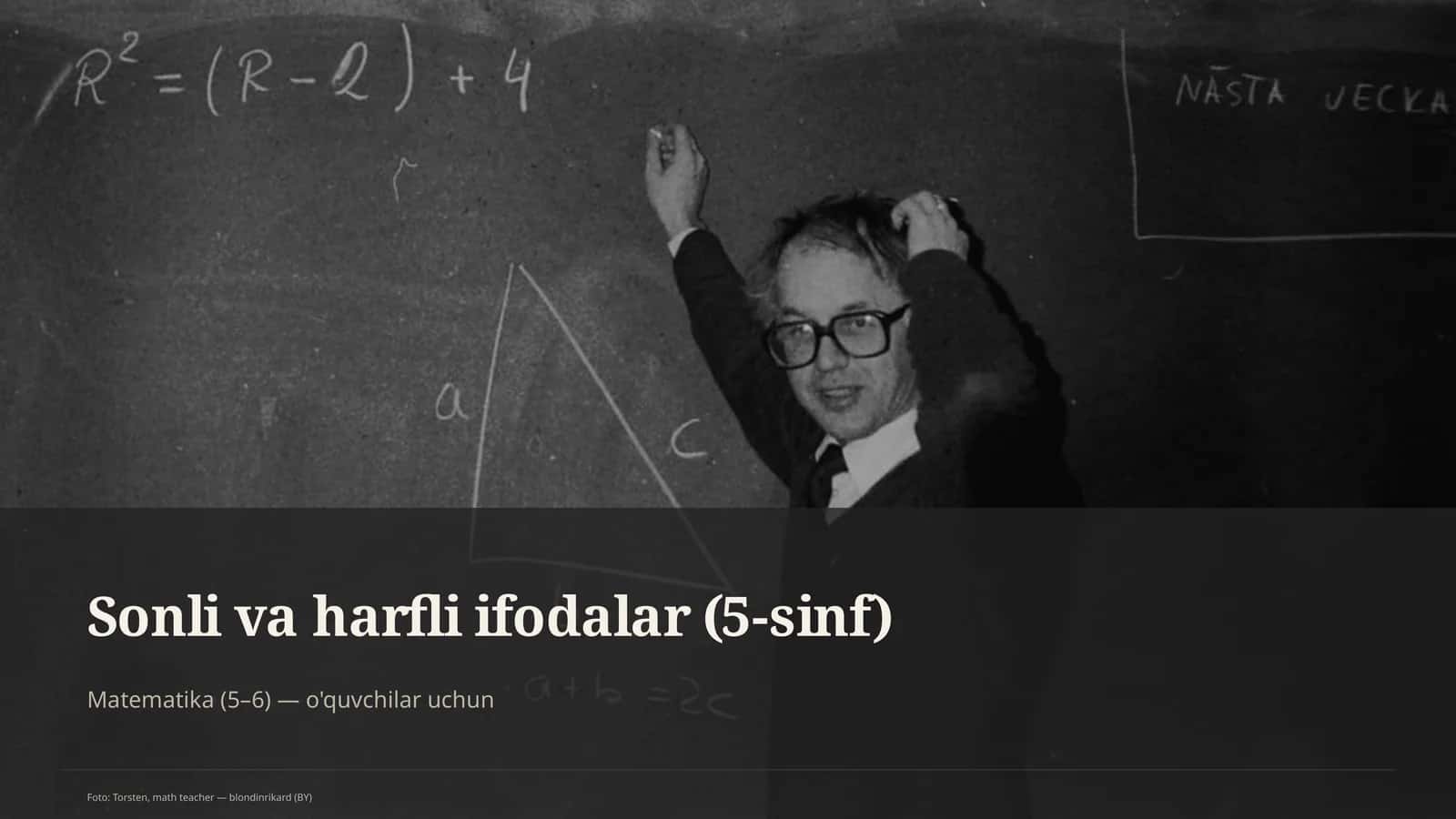 Sonli va harfli ifodalar (5-sinf) 1