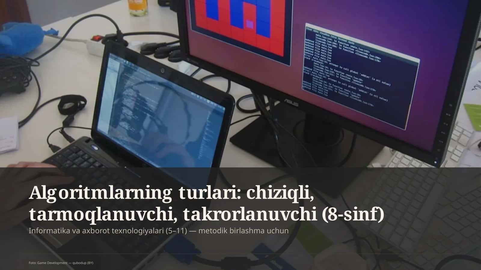 Algoritmlarning turlari: chiziqli, tarmoqlanuvchi, takrorlanuvchi (8-sinf) 1