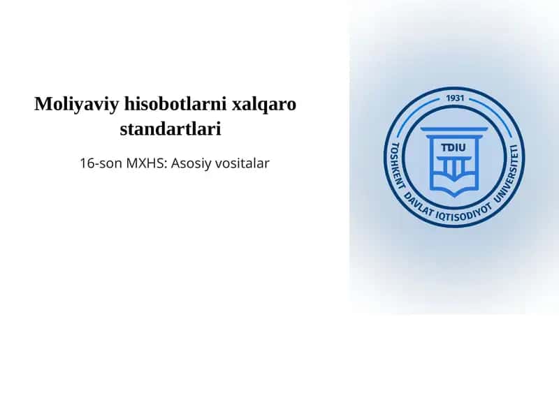 16-son MXHS: Asosiy vositalar 1
