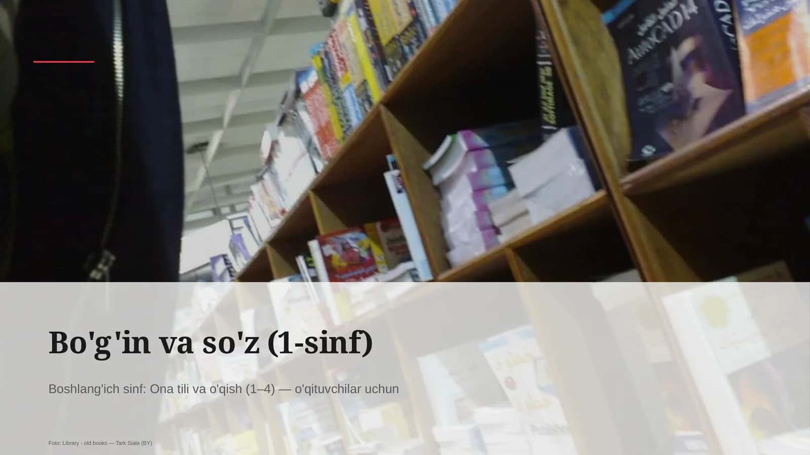 Bo'g'in va so'z (1-sinf) 1