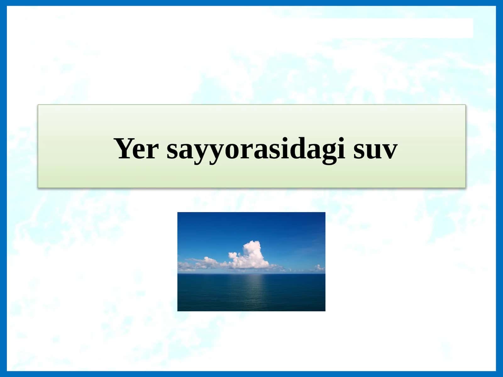 Yersayyorasidagisuv 1