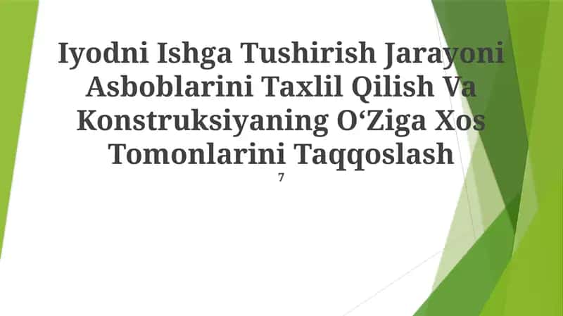 Iyodni Ishga Tushirish Jarayoni Asboblarini Taxlil Qilish Va Konstruksiyaning OʻZiga Xos Tomonlarini Taqqoslash 1
