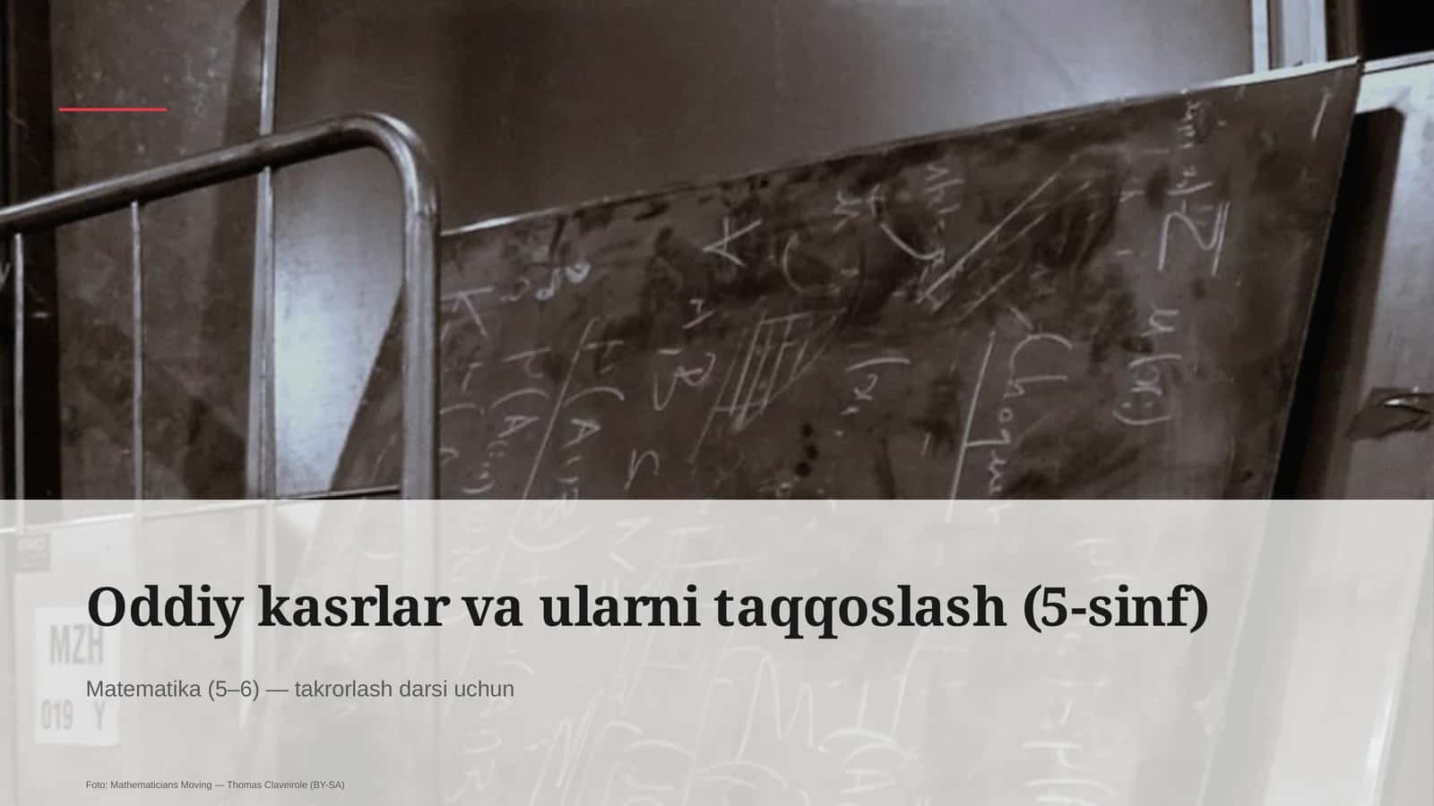 Oddiy kasrlar va ularni taqqoslash (5-sinf) 1