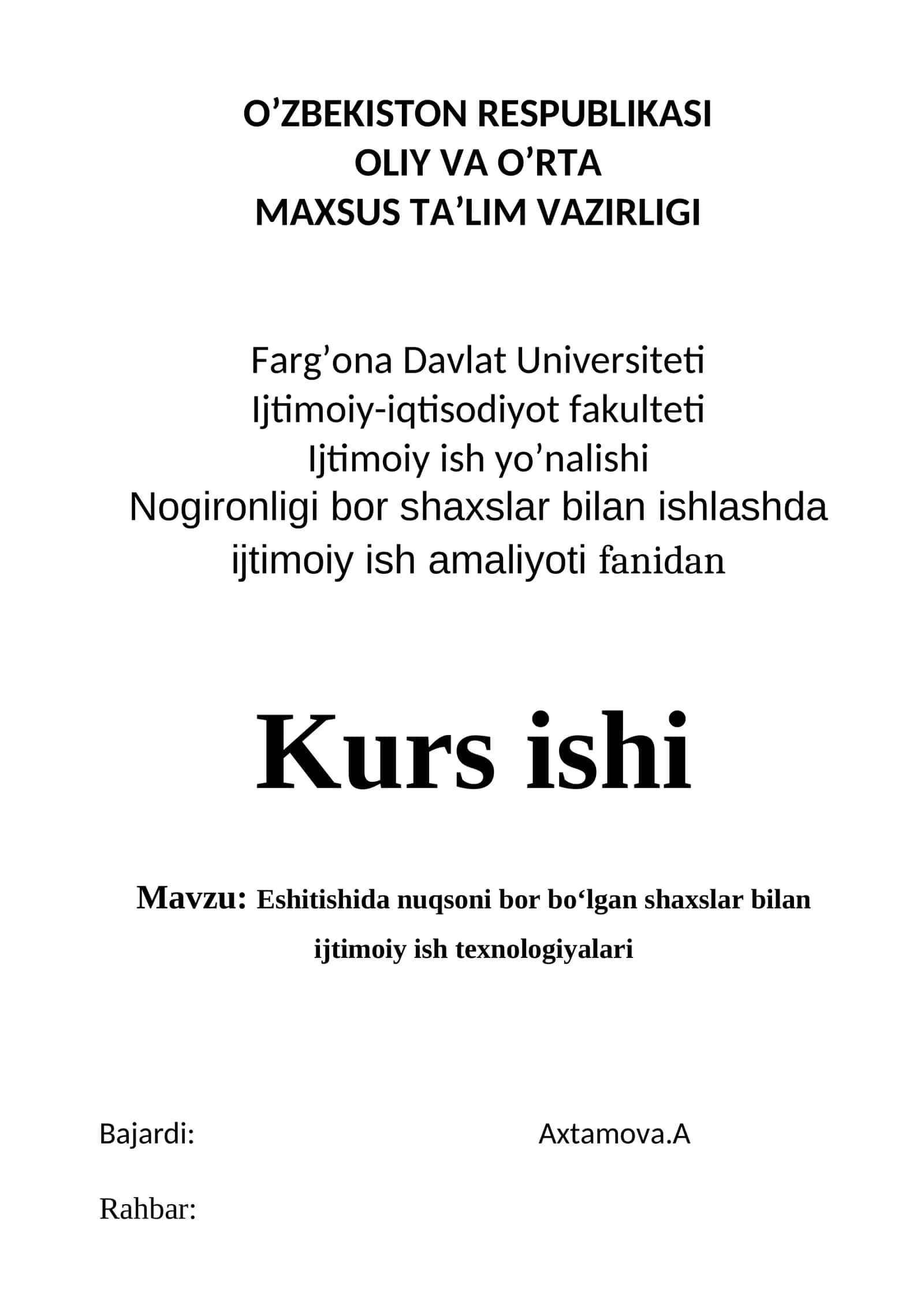 Eshitishida nuqsoni bor bo‘lgan shaxslar bilan ijtimoiy ish texnologiyalari 1