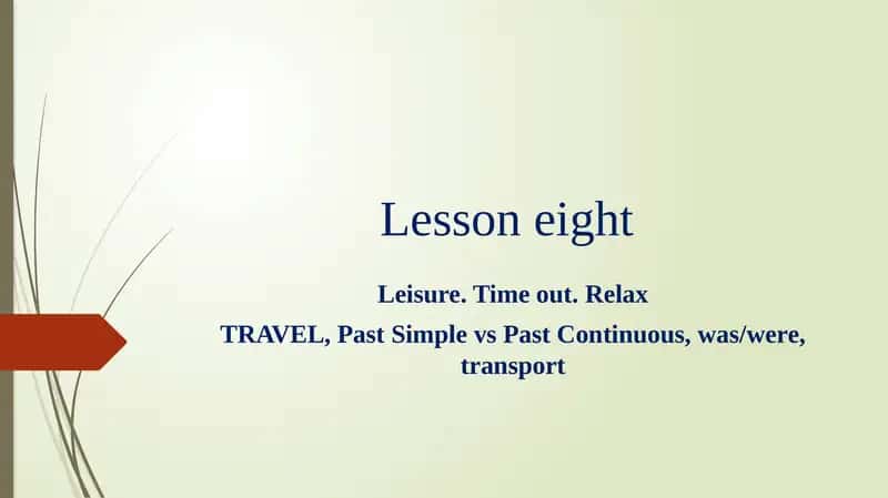 Lesson eight 1