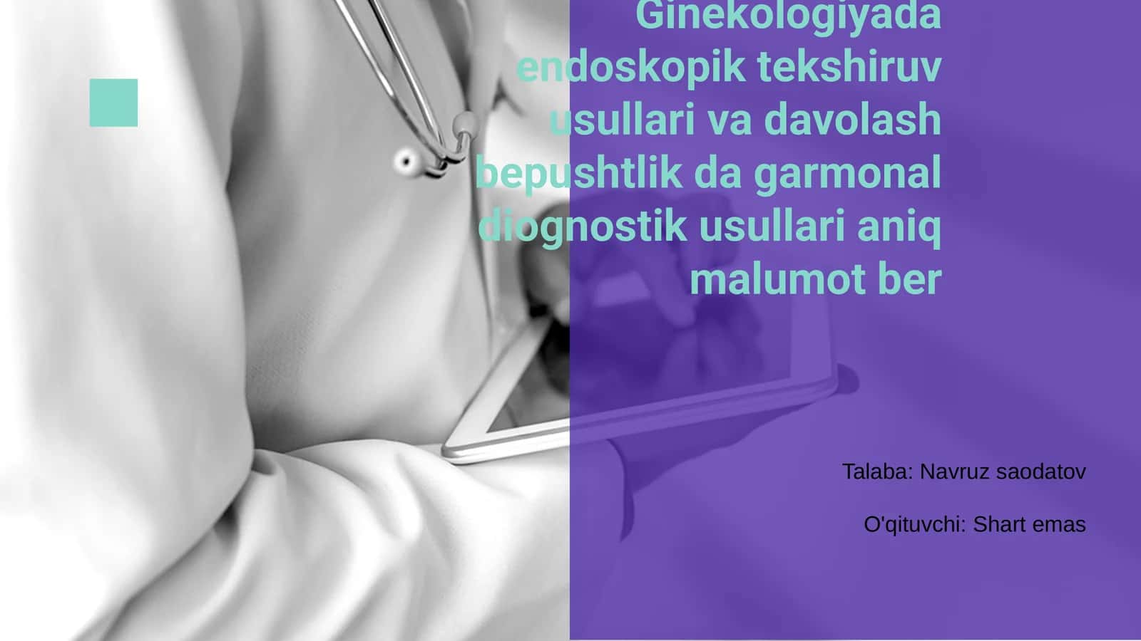 Ginekologiyada endoskopik tekshiruv usullari 1