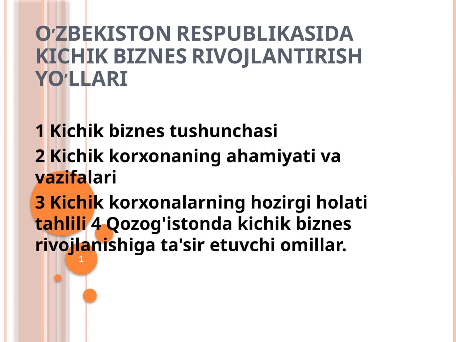 Kichik biznes tushunchasi 1