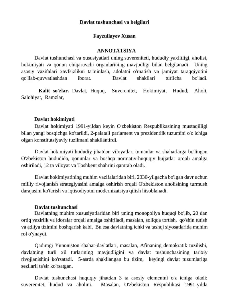 Davlat tushunchasi va belgilari 1