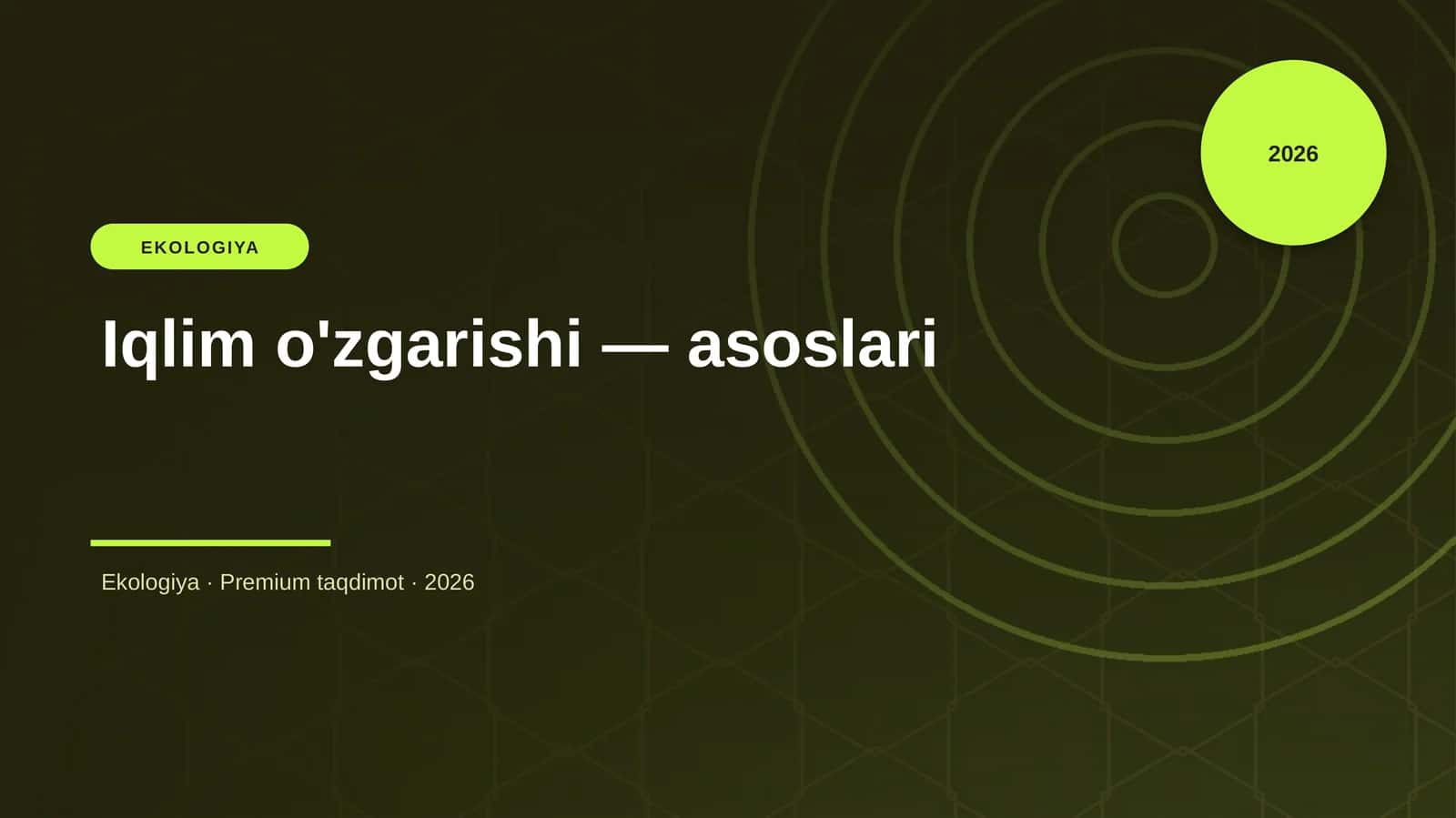 Iqlim o'zgarishi — asoslari 1