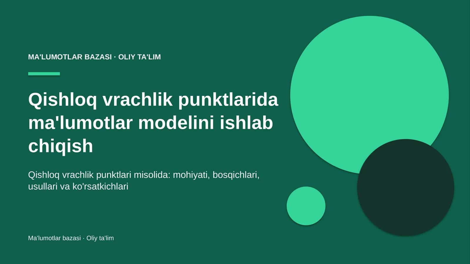 qishloq vrachlik punktlarida ma'lumotlar modelini ishlab chiqish 3289 1