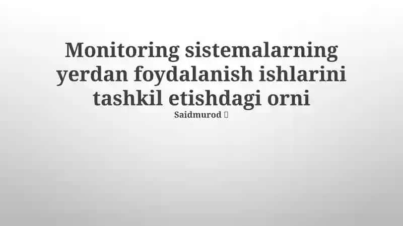 Real-time Monitoring Systems