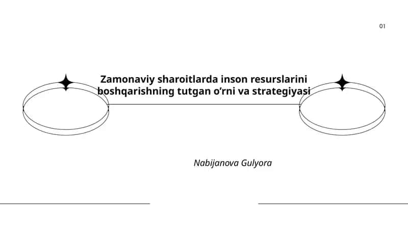 Zamonaviy sharoitlarda inson resurslarini boshqarishning tutgan o’rni va strategiyasi 1