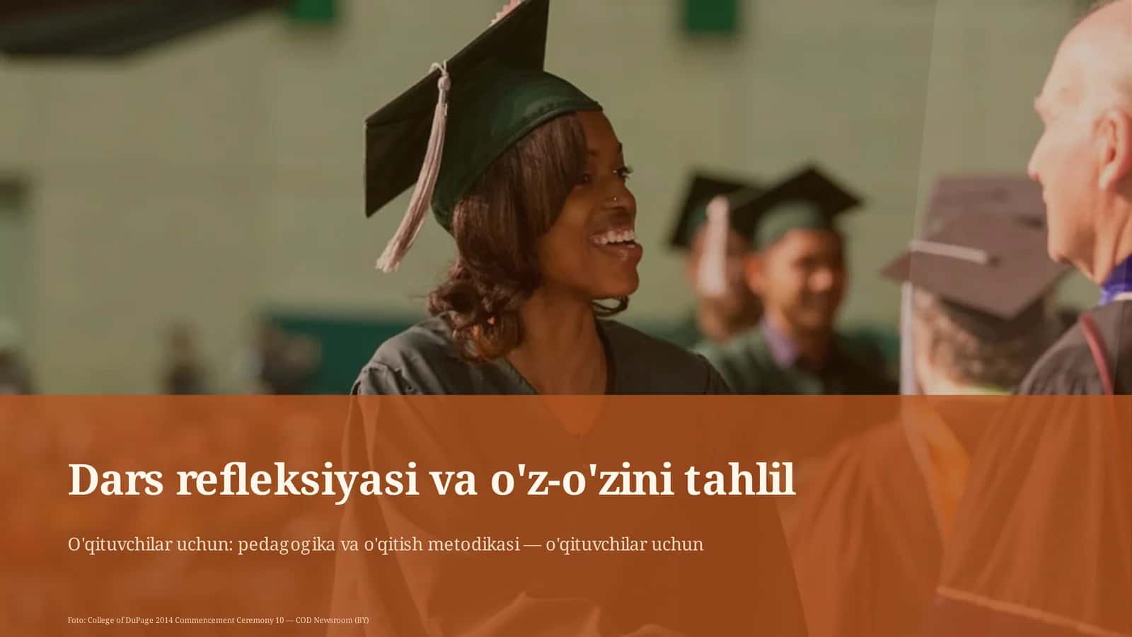 Dars refleksiyasi va o'z-o'zini tahlil 1