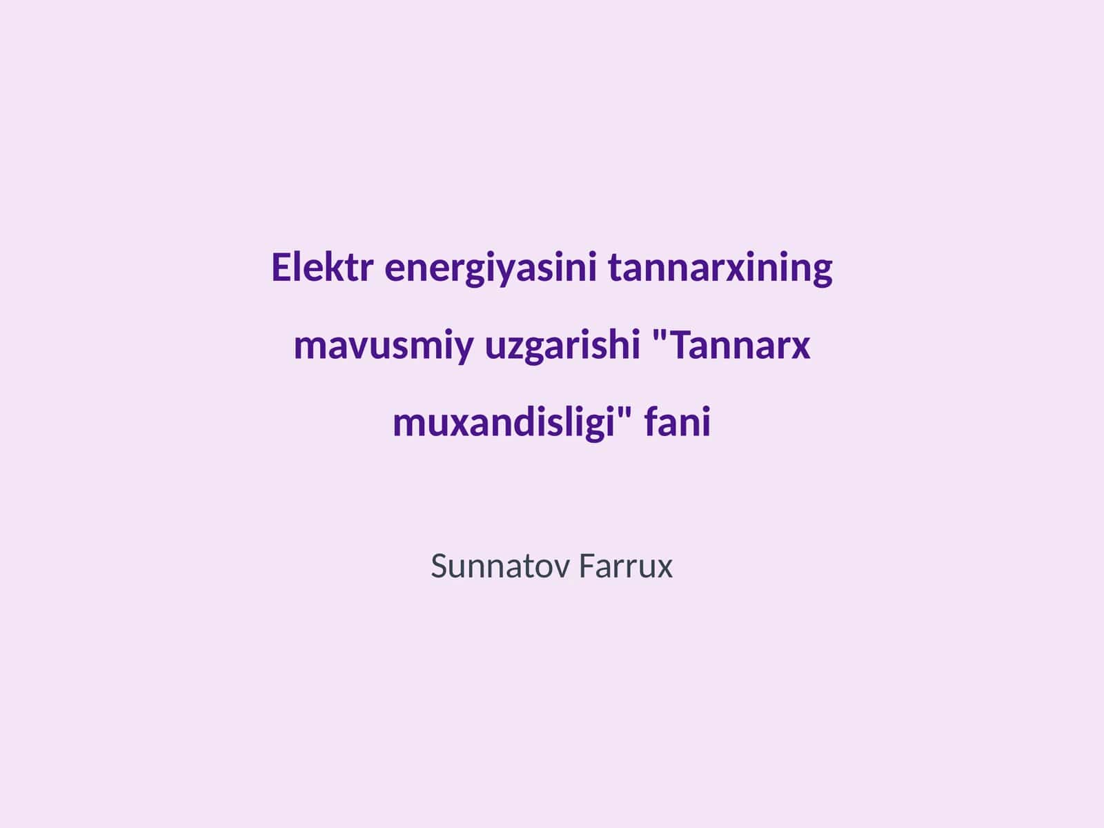 Tannarx muxandisligi 1