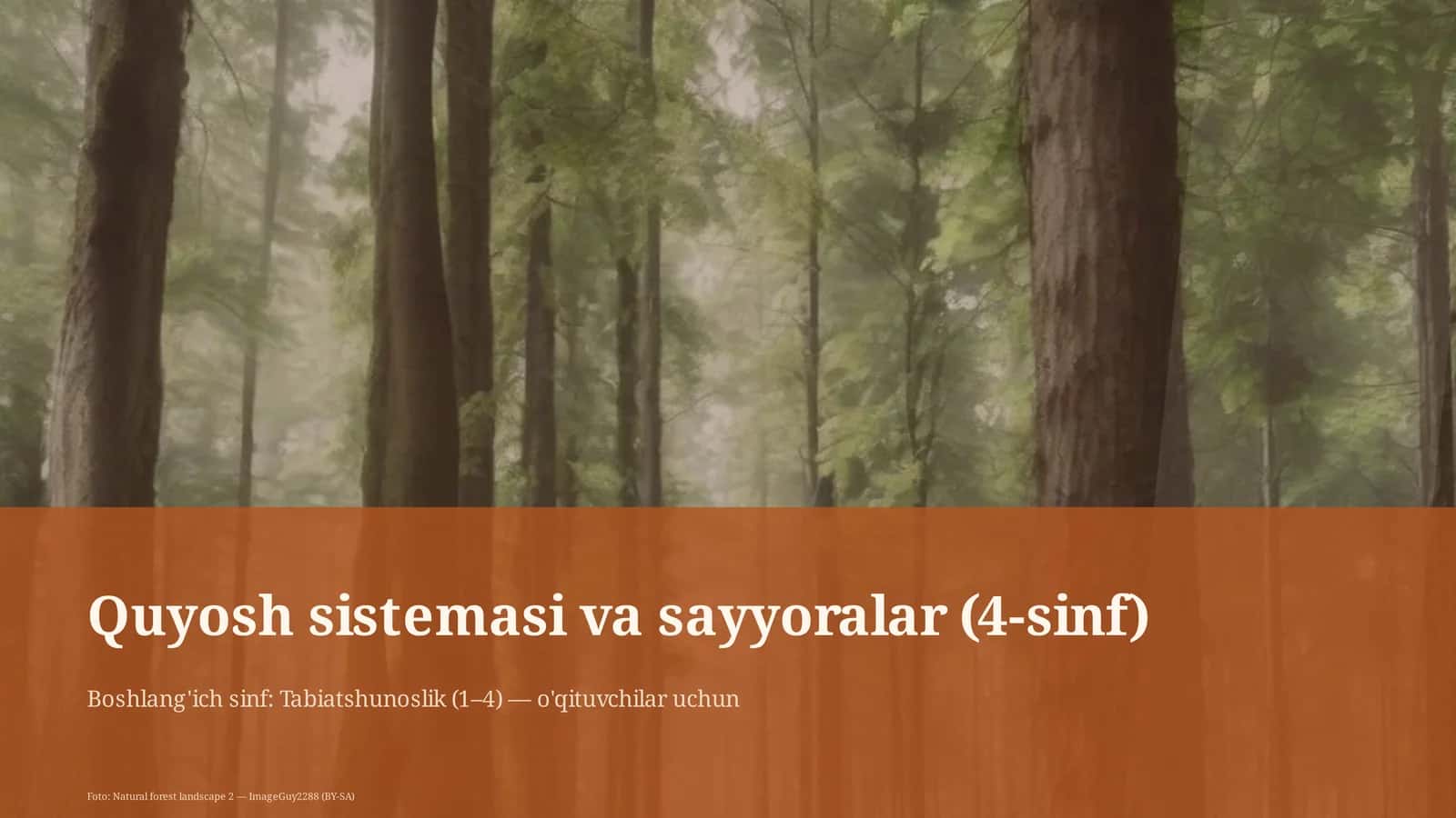 Quyosh sistemasi va sayyoralar (4-sinf) 1