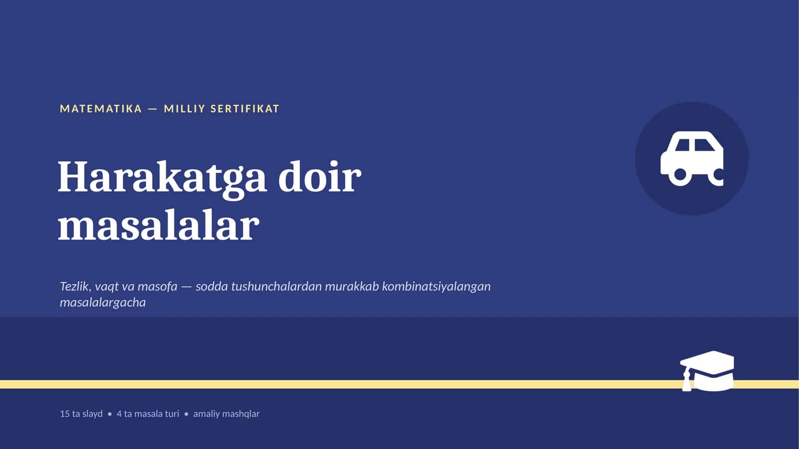 MATEMATIKA — MILLIY SERTIFIKAT 1