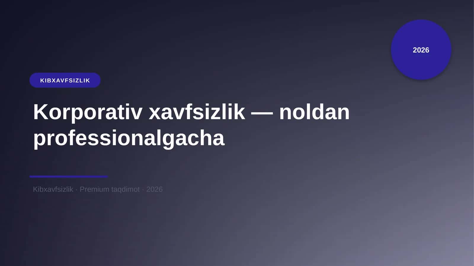 Korporativ xavfsizlik — noldan professionalgacha 1