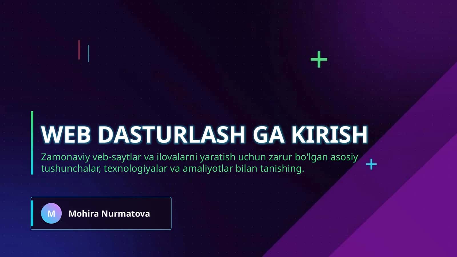 Web dasturlash ga kirish 1