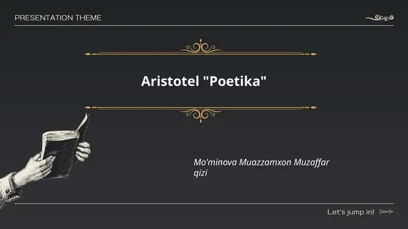 Aristotel "Poetika" 1