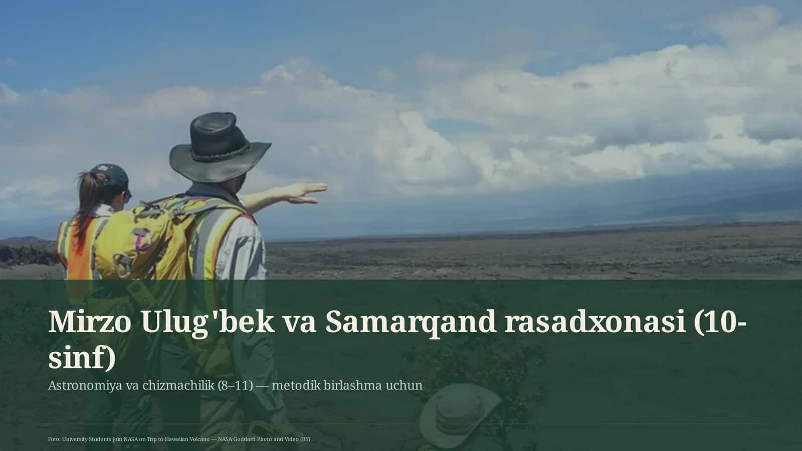 Mirzo Ulug'bek va Samarqand rasadxonasi (10-sinf) 1