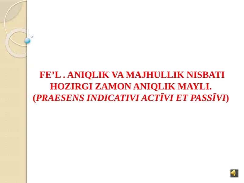 Aniqlik va majhullik nisbati 1