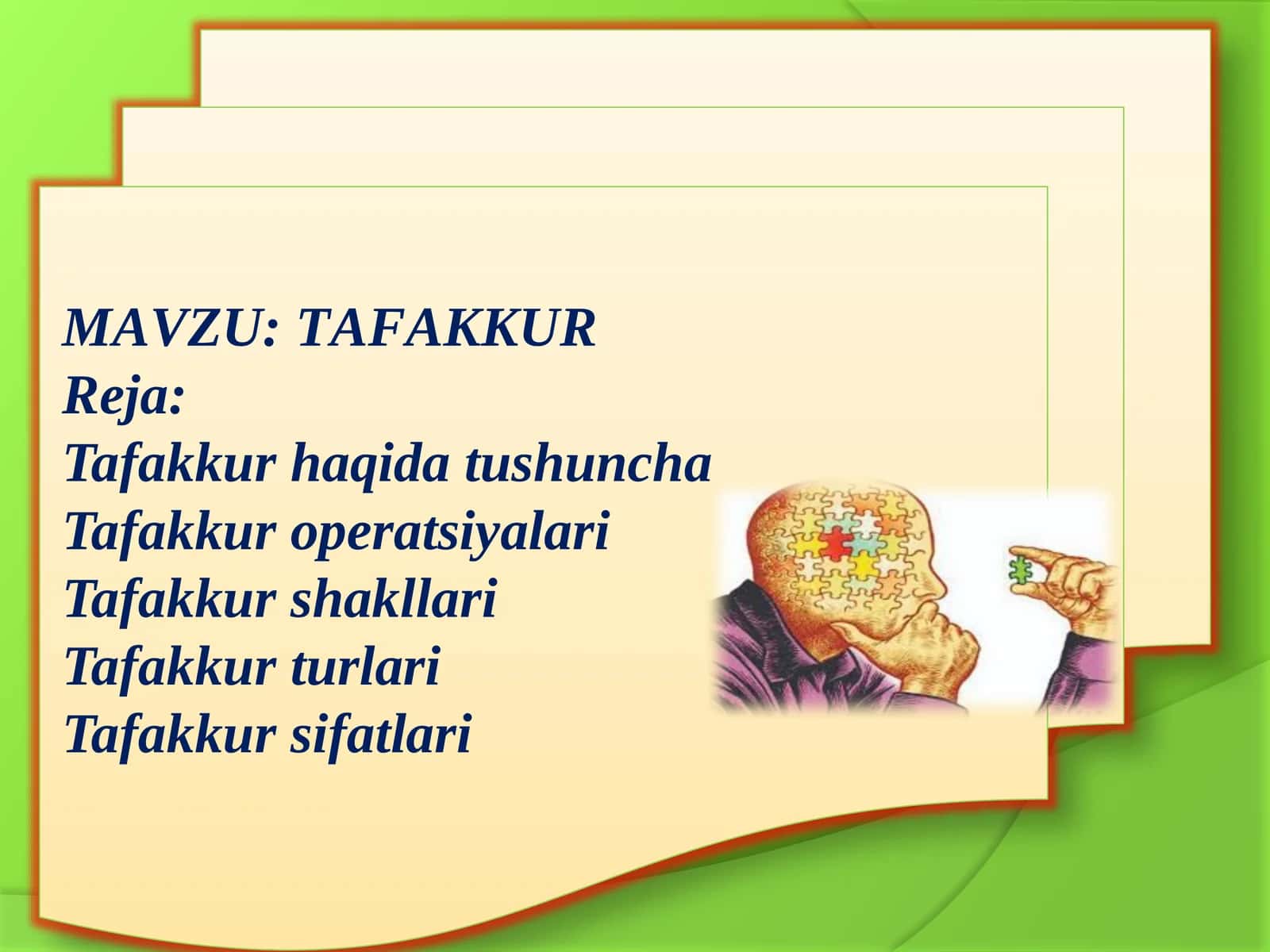 TАFАKKUR 1