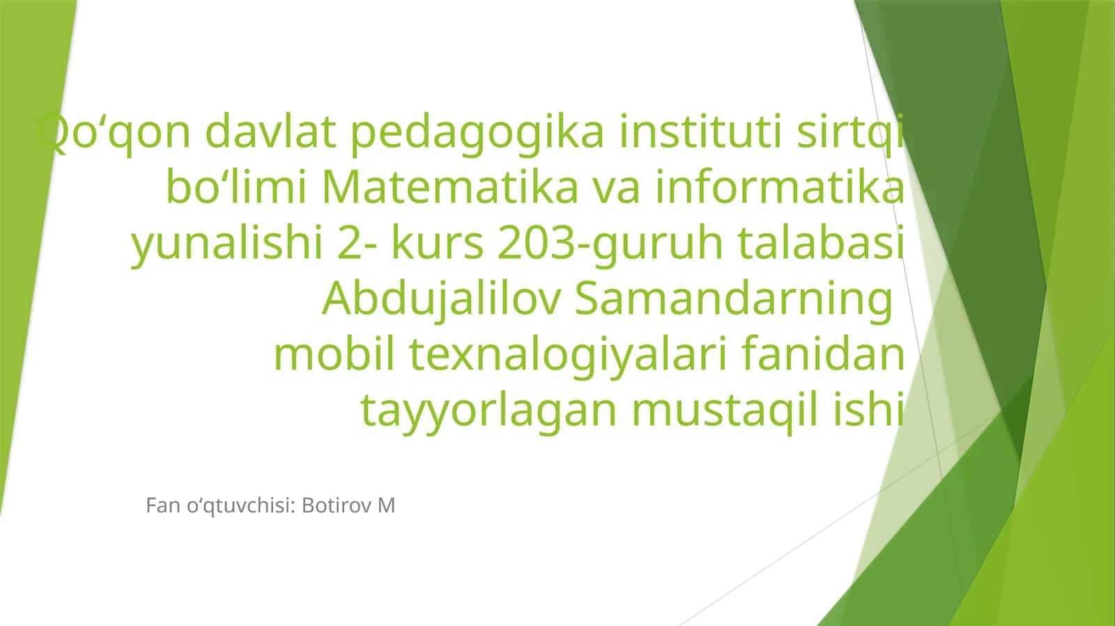Mobil texnologiyalar haqida tushunchalar va kelib chiqish tarixi 1