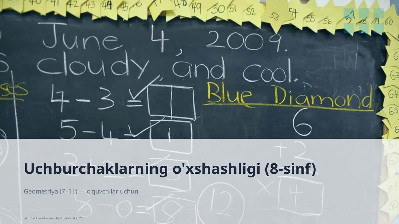 Uchburchaklarning o'xshashligi (8-sinf) 1