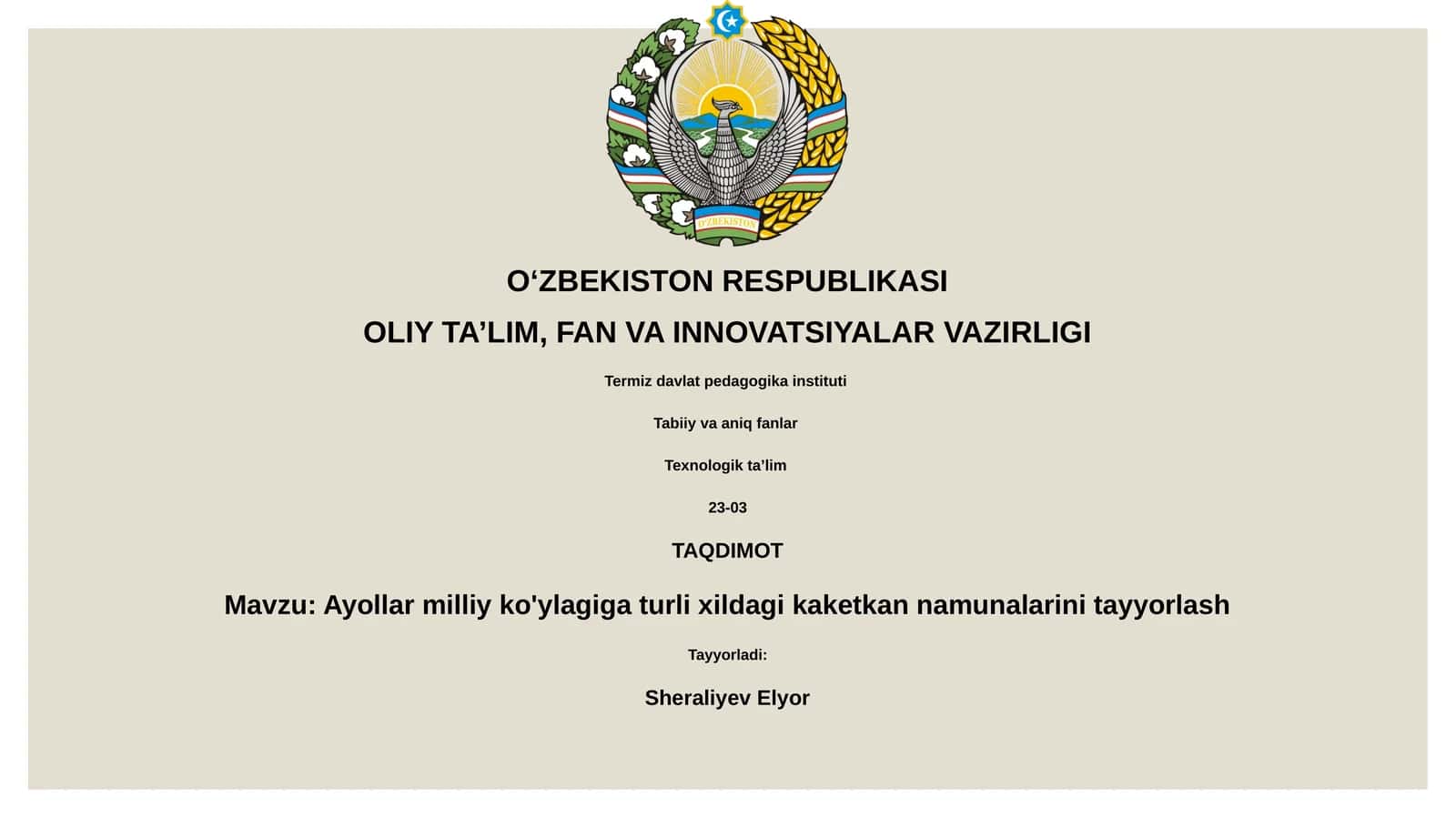 Ayollar milliy ko'ylagiga turli xildagi kaketkan namunalarini tayyorlash 1