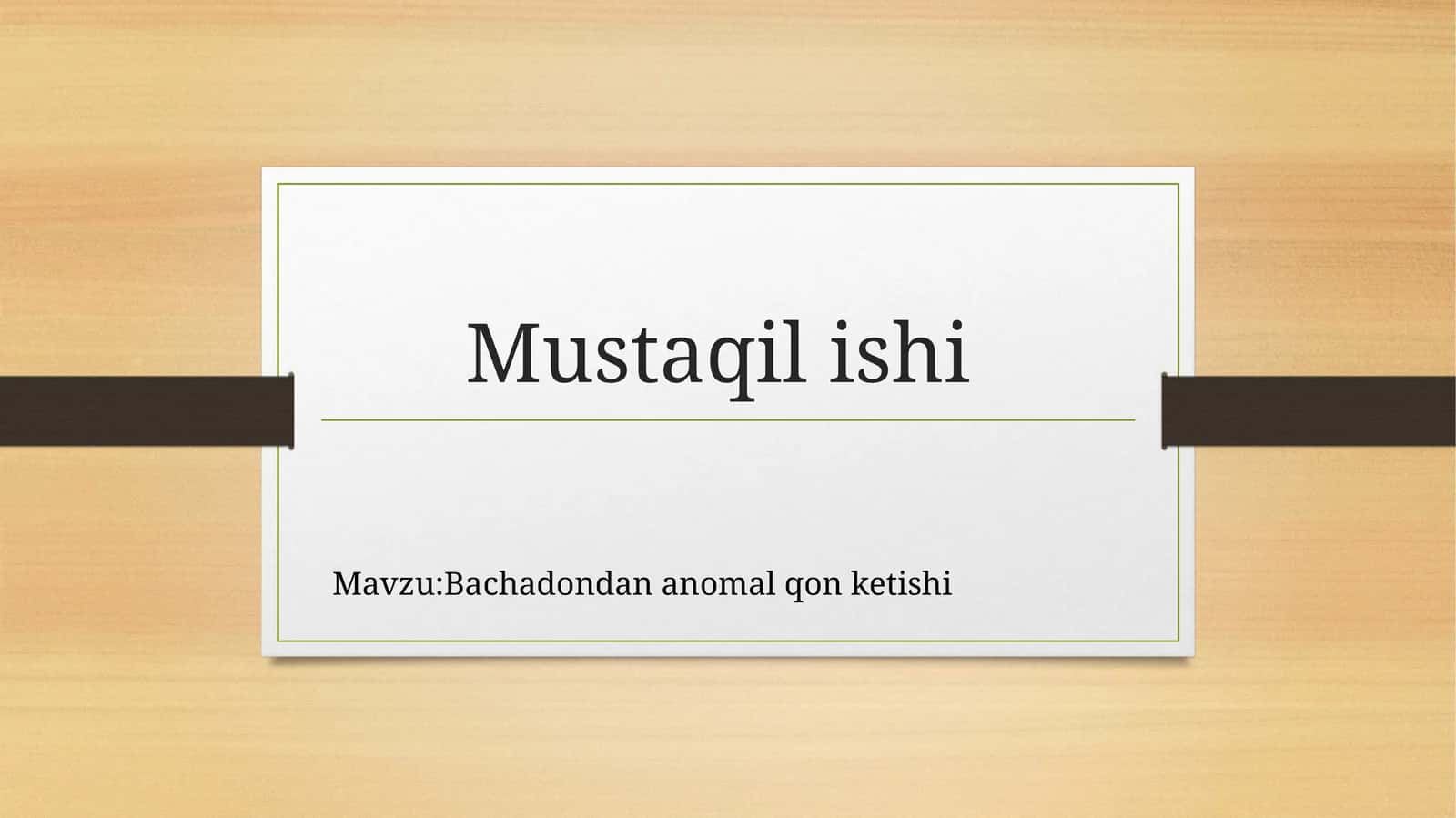 Bachadondan qon ketishi 1