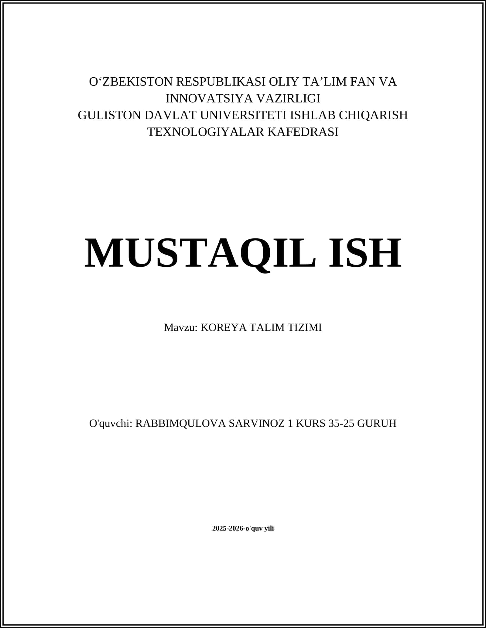 KOREYA TALIM TIZIMI 1
