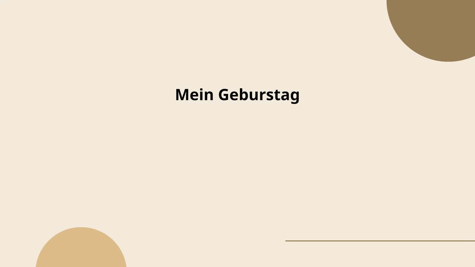 Mein Geburstag 1