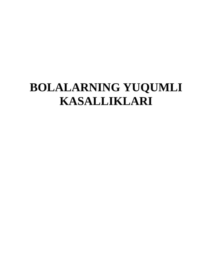 Yuqumli Kasalliklar 1