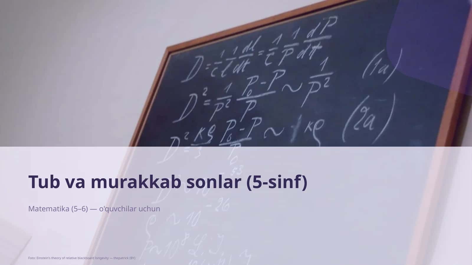 Tub va murakkab sonlar (5-sinf) 1