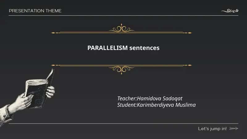 PARALLELISM sentences 1