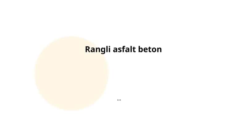 Rangli asfalt beton 1