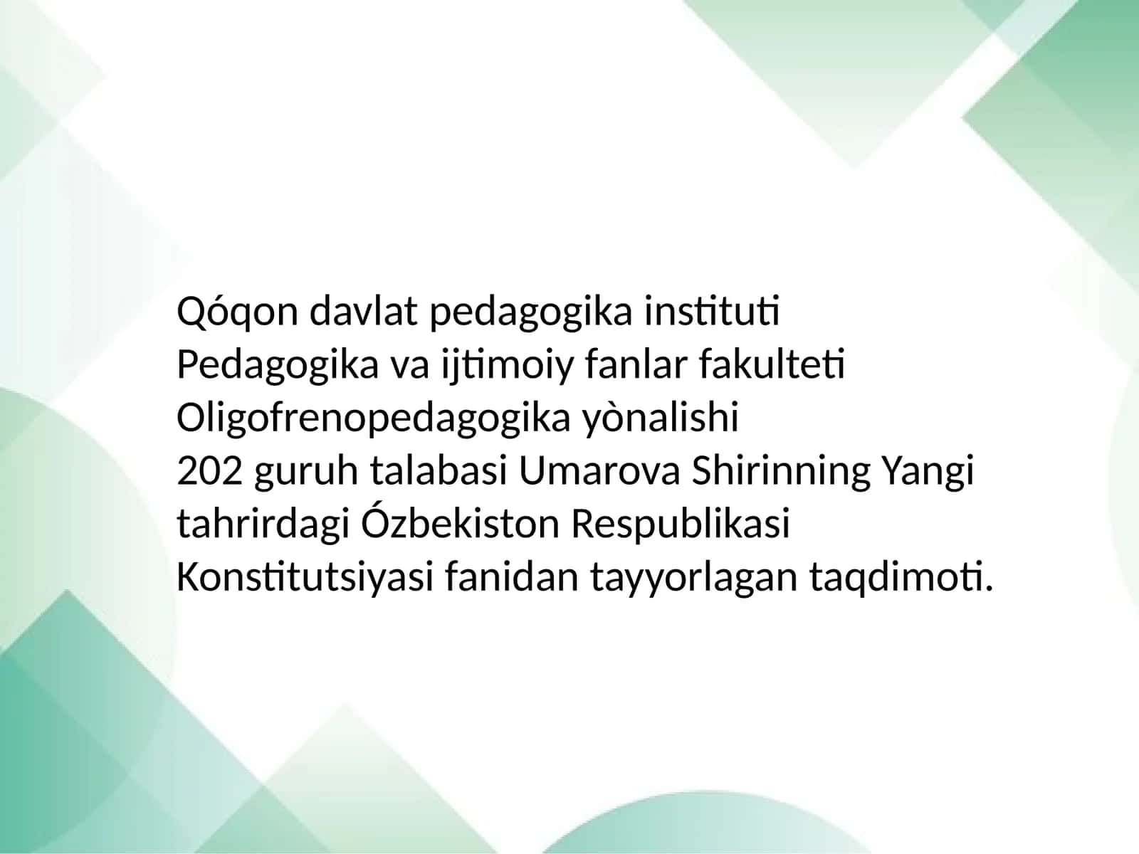 OAVning huquqiy maqomi 1