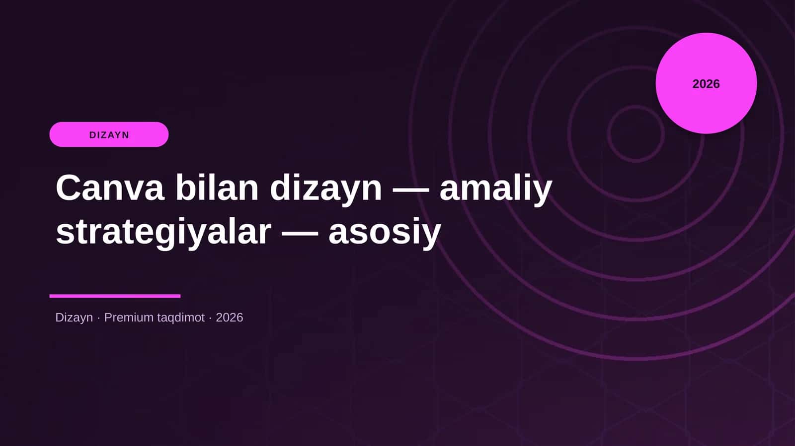 Canva bilan dizayn — amaliy strategiyalar — asosiy 1