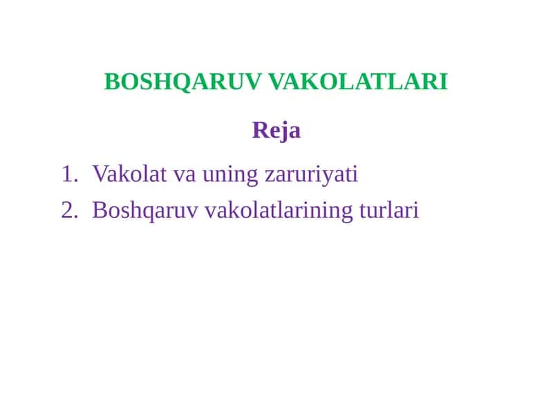 BOSHQARUV VAKOLATLARI 1